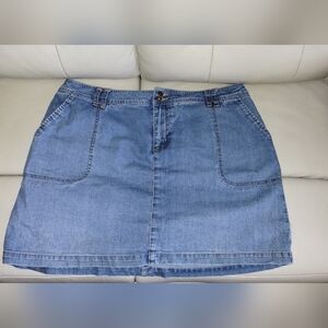 St John's Bay blue jean skort 16W #4